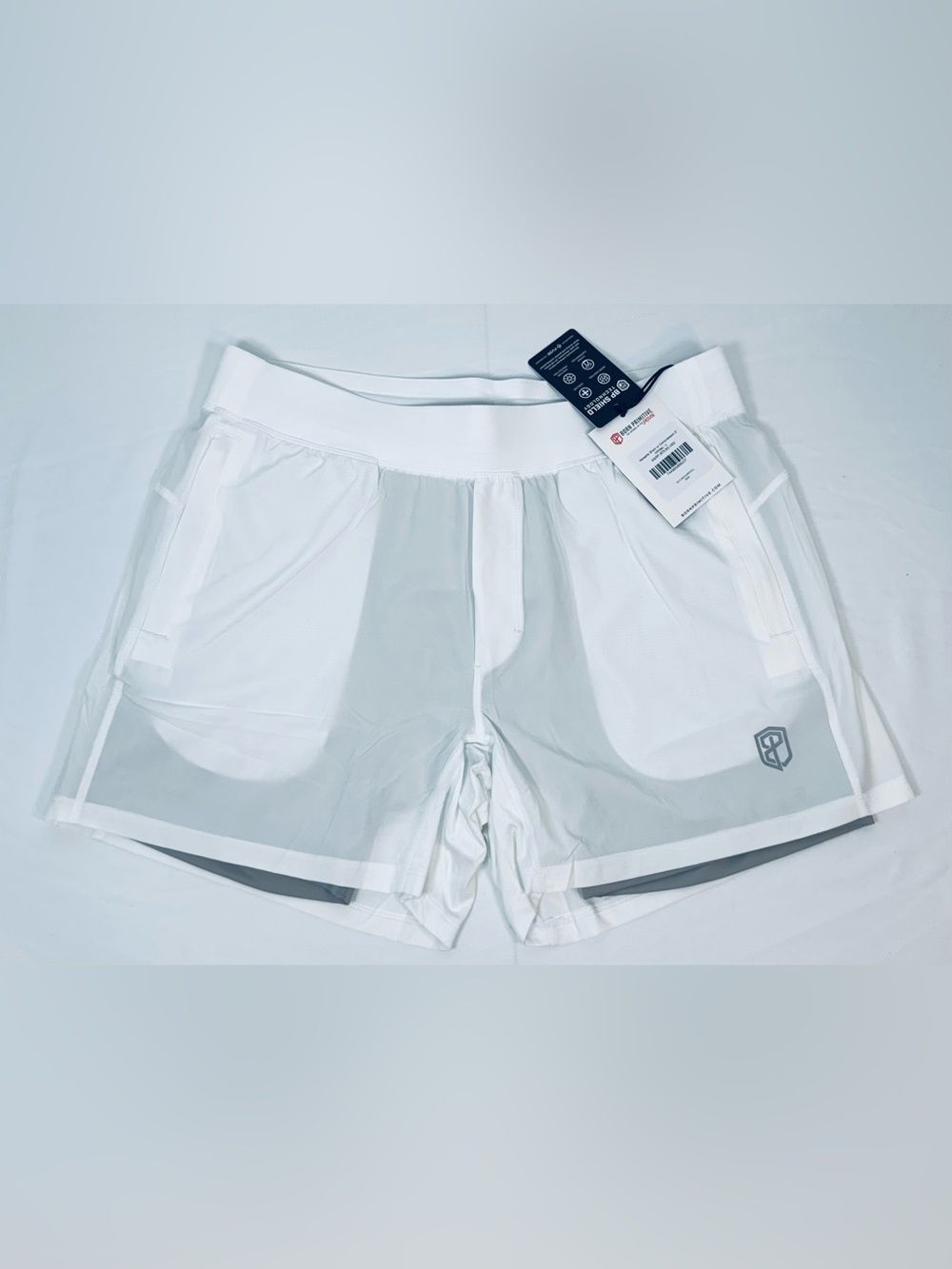 NWT Born Primitive Men’s versatile Short W/compression 5” white size L